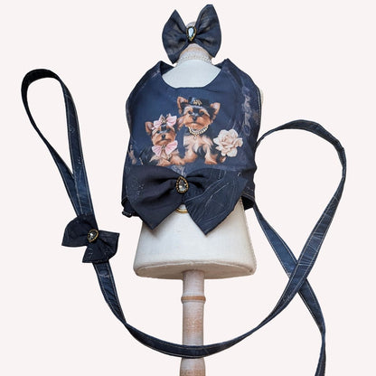 Pettorina Royal Yorkie Collection con Guinzaglio