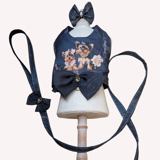 Pettorina Royal Yorkie Collection con Guinzaglio